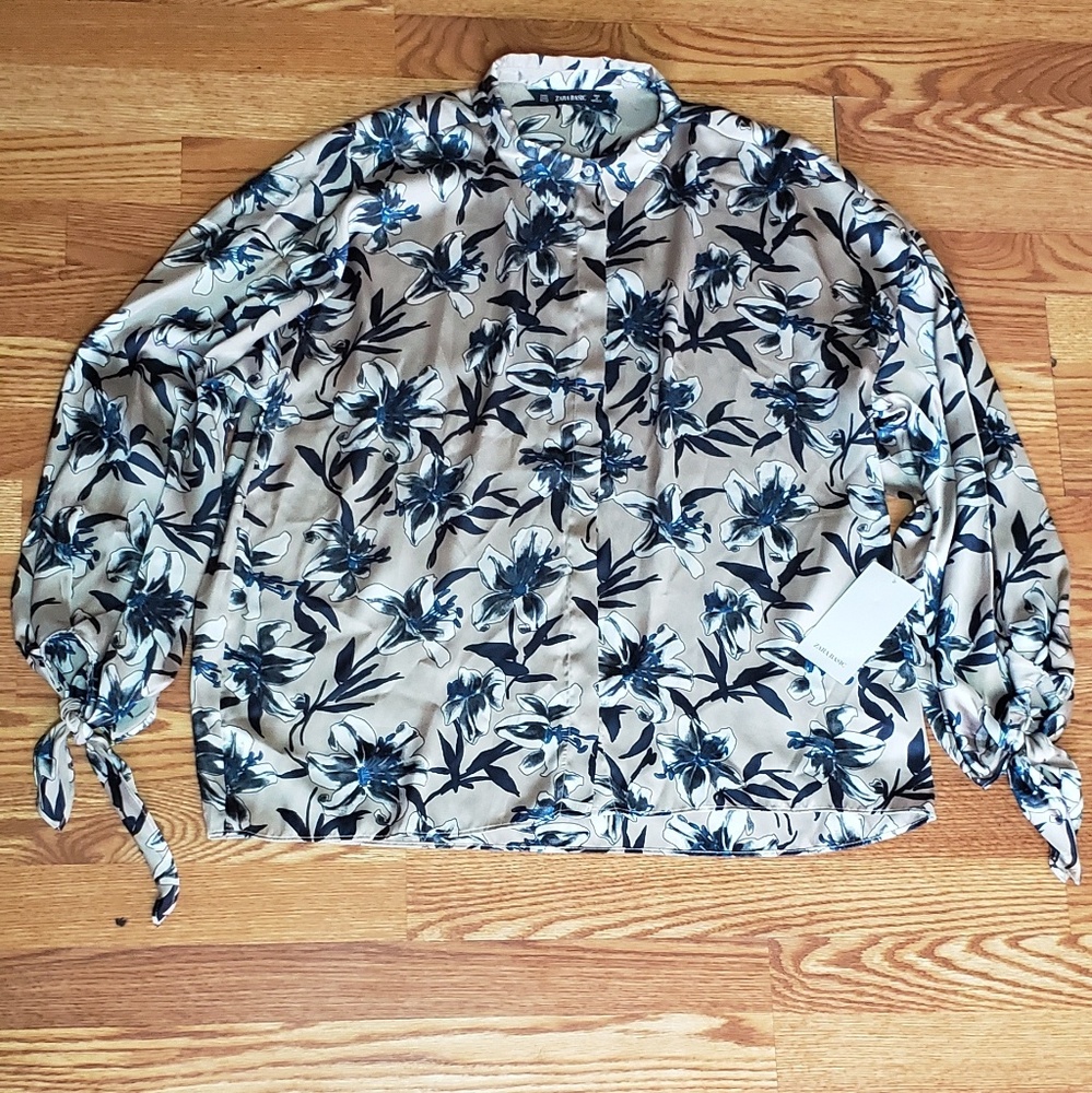 Zara Womens Floral Shirt XL